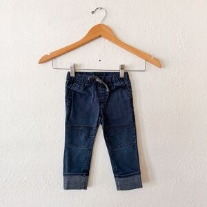 Cat & Jack Boys Drawstring Navy Blue Jogger Pants, sz 12-18m